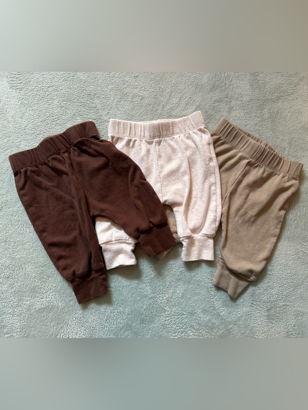 Small Story Neutral Brown 0-3m Pants Set